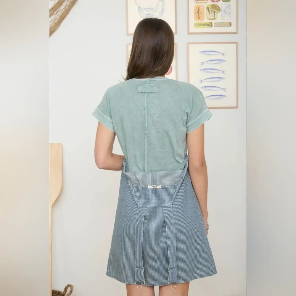 Washed Short Sleeve Boxy Knit Top - Picture 2 of 2